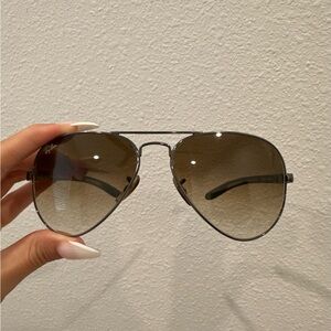 Ray-Ban aviator Frame Sunglasses with Brown Lenses